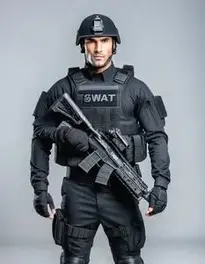 Swat Team Costume Men face swap