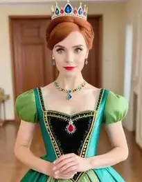 Anna Coronation Dress face swap