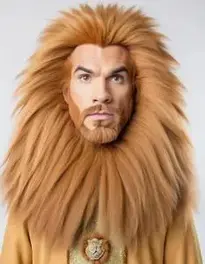 Cowardly Lion face swap