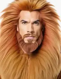 Cowardly Lion Costume Men face swap