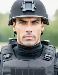 Swat Team Halloween Costume Men face swap