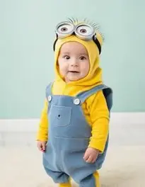 Minion Dress Newborn face swap