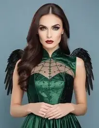 Dark Angels Desire Dress Woman Adult Halloween face swap