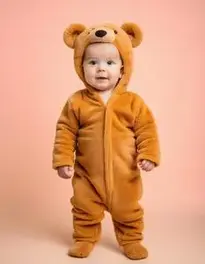 Teddy Bear Outfit Newborn face swap