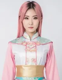 Female Asian Cosplay face swap