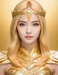 Golden Goddess Cosplay face swap