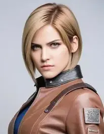 Female Leon Kennedy Cosplay face swap