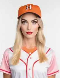 Halloween Baseball Costume Woman face swap