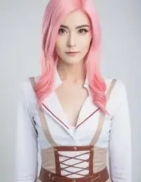 Rick Cosplay Female face swap