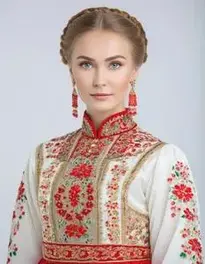 Russian Traditional Dress Female face swap