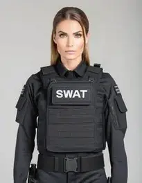 Swat Team Costume Woman face swap