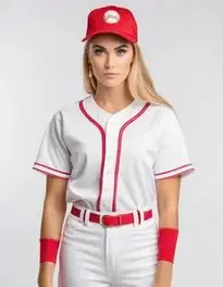 Woman Baseball face swap