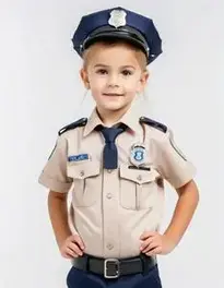 Childrens Police Woman face swap