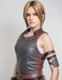 Female Leon Kennedy Cosplay face swap