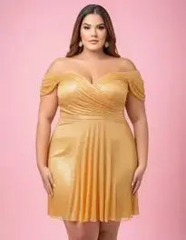 Plus Size Goddess Dress face swap