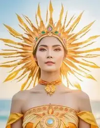 Sun Goddess Cosplay face swap
