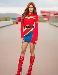 Lightning Costume Woman face swap