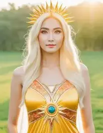 Sun Goddess Cosplay face swap