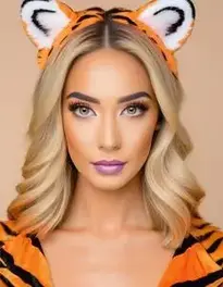 Tiger Halloween Costume Woman face swap