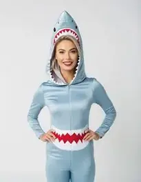 Woman Shark face swap