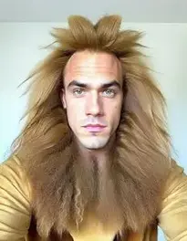 Cowardly Lion face swap