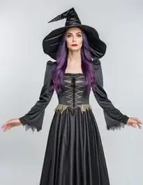 Adult Witch Fancy Dress face swap