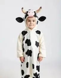 Childrens Cow Fancy Dress face swap