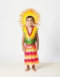 Childrens Hawaiian Fancy Dress face swap