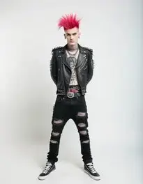 Punk Rock Fancy Dress face swap