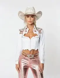 Rhinestone Cowgirl Fancy Dress face swap