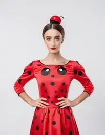 Woman Ladybird Fancy Dress face swap