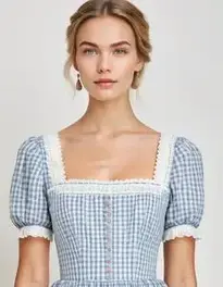 Womens Milkmaid Dress face swap