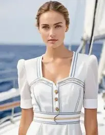 Womens Sailing Outfit Dress face swap