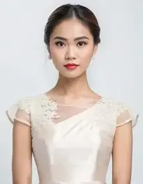 Woman Modern Filipiniana Dress face swap