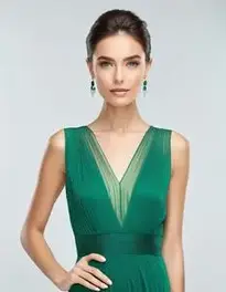 Womens Emerald Green Dress face swap