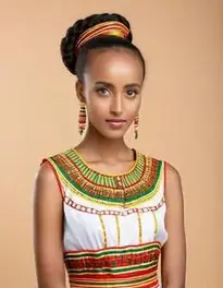 Womens Ethiopian Dress face swap