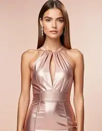 Womens Rose Gold Dress face swap