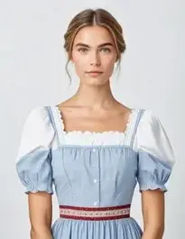 Woman Milkmaid Dress face swap