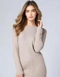Woman Trending Winter Wear Dress face swap