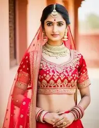 Womens Rajasthani Lehenga Dress face swap