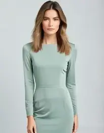 Womens Sage Dress face swap