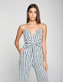 Womens Striped Pants Dress face swap