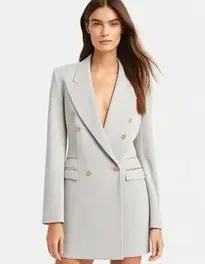 Woman Oversized Blazer Dress face swap