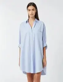 Woman Oversized Shirt Dress face swap