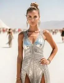 Womens Burning Man Outfit Dress face swap