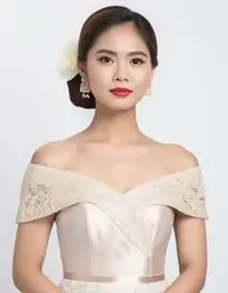 Womens Modern Filipiniana Dress face swap