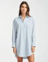 Womens Oversized Shirt Dress face swap