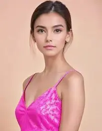 Womens Bright Pink Top Dress face swap