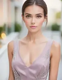 Womens Cocktail Chic Attire Dress face swap