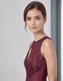 Womens Burgundy Dress face swap